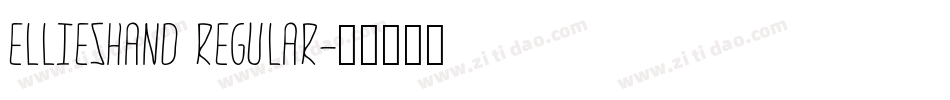 ElliesHand Regular字体转换
